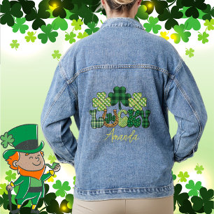 Chaqueta Vaquera Día de Lucky St Patricks Personalizado