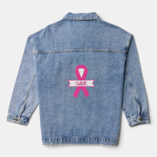Chaqueta Vaquera Día Mundial del Cáncer fuerte en rosa