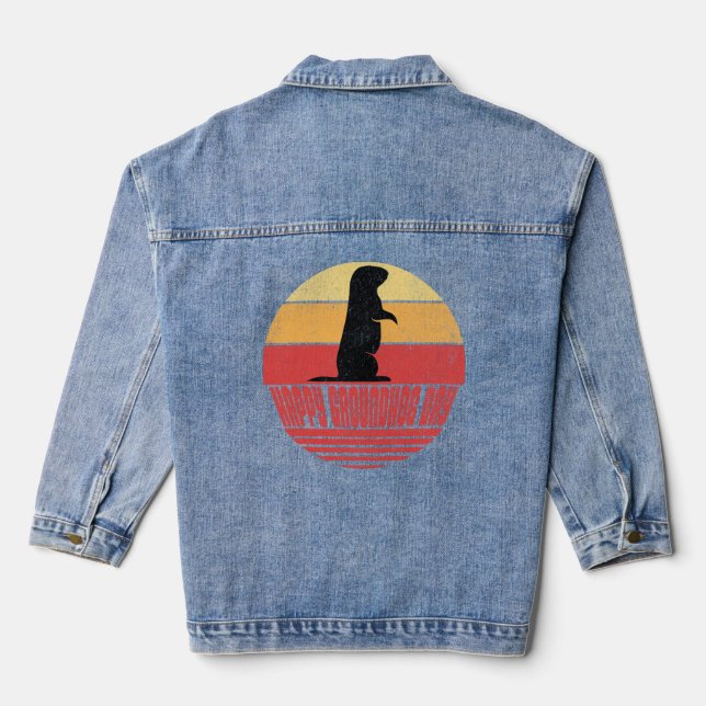 Chaqueta Vaquera Día Retro del Amanecer en la Tierra (Reverso )