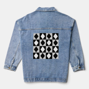 Chaqueta Vaquera Diamante de Rhombus blanco negro