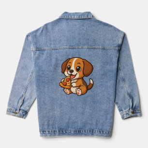 Chaqueta Vaquera Dibujo animado de perro beagle lindo amantes de pi
