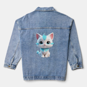 Chaqueta Vaquera Diseño 3D 3D de Personalizado Cute Kitten-38063