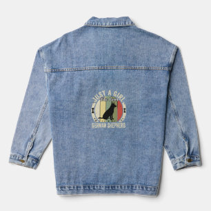 Chaqueta Vaquera Diseño de amante de perro niña pastor alemán (2)_1