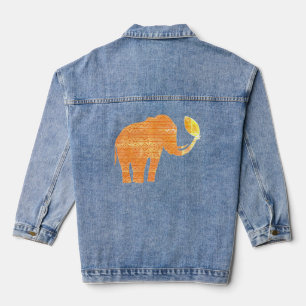 Chaqueta Vaquera Diseño de arte tribal para elefantes