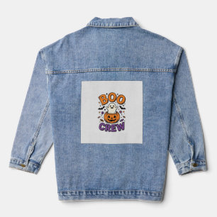 Chaqueta Vaquera Diseño de camiseta de Halloween de calabaza fantas