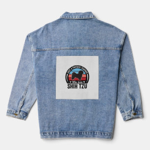 Chaqueta Vaquera Diseño de camiseta de perro vintage de profesor de