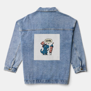 Chaqueta Vaquera Diseño de camiseta divertida de fuegos artificiale