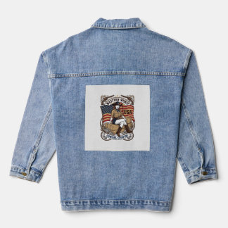 Chaqueta Vaquera Diseño de camiseta patriótica de vaquera occidenta
