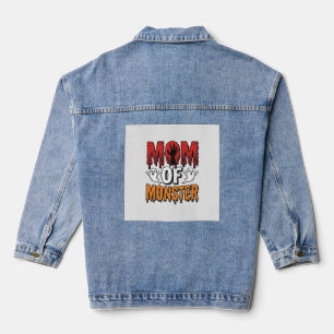 Chaqueta Vaquera Diseño de camiseta vintage de Halloween de la madr