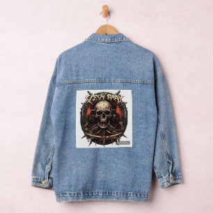 Chaqueta Vaquera Diseño de camisetas metalizado de muerte por escoz
