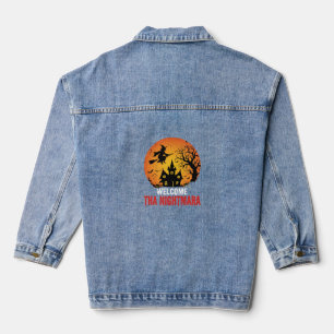 Chaqueta Vaquera Diseño de Casa Embrujada de Bruja de Pesadilla de 