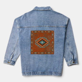 Chaqueta Vaquera Diseño de diamante geométrico de cañones del suroe