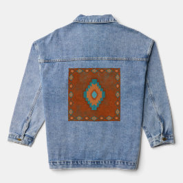 Chaqueta Vaquera Diseño de diamante geométrico de cañones del suroe