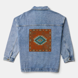 Chaqueta Vaquera Diseño de diamante geométrico de cañones del suroe