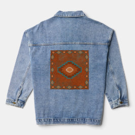Chaqueta Vaquera Diseño de diamante geométrico de cañones del suroe