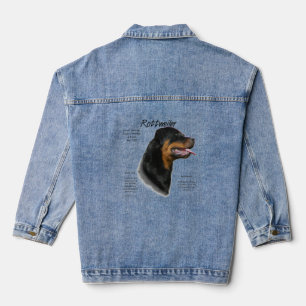 Chaqueta Vaquera Diseño de historial de Rottweiler