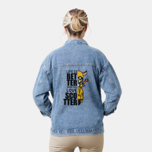 Chaqueta Vaquera Diseño de la cabra de Scooter