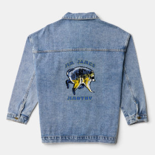 Chaqueta Vaquera Diseño de Mapache Pop Art Jim James Jimothy