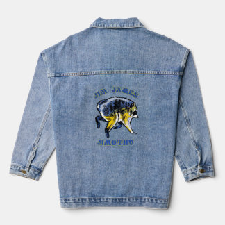 Chaqueta Vaquera Diseño de Mapache Pop Art Jim James Jimothy