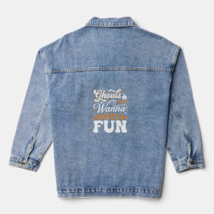 Chaqueta Vaquera Diseño de monstruos de Halloween que solo quieren