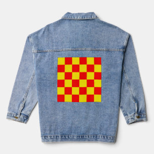 Chaqueta Vaquera Diseño de patrón de verificación de verificación d