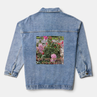 Chaqueta Vaquera Diseño de ramo floral romántico para la moda femen