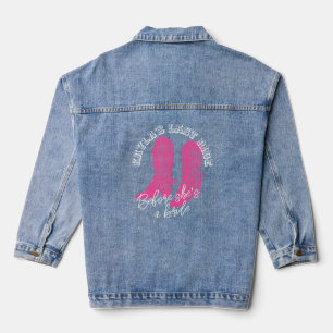 Chaqueta Vaquera Diseño de soltera con botas de vaca