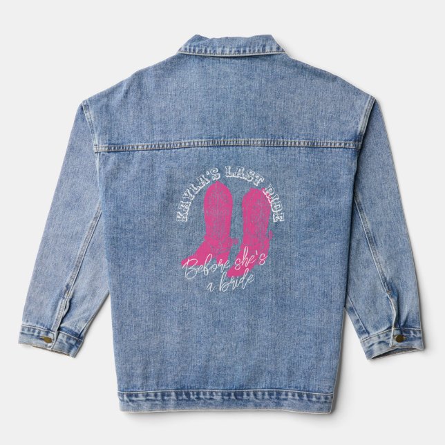 Chaqueta Vaquera Diseño de soltera con botas de vaca (Reverso )