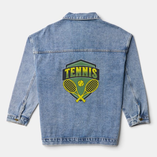 Chaqueta Vaquera Diseño de tenis para los amantes del tenis (Reverso )