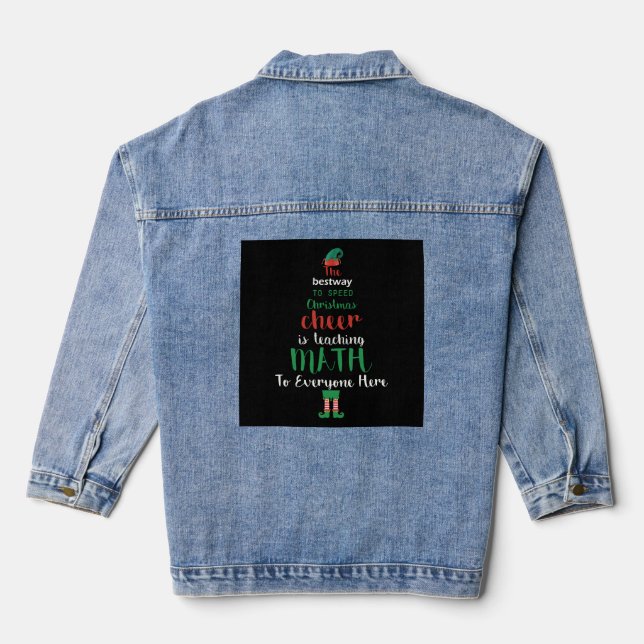 Chaqueta Vaquera Diseño Elf Gift de Maestros Navidades (Reverso )