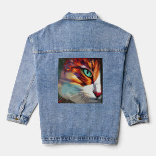 Chaqueta Vaquera Diseño ocular del gato