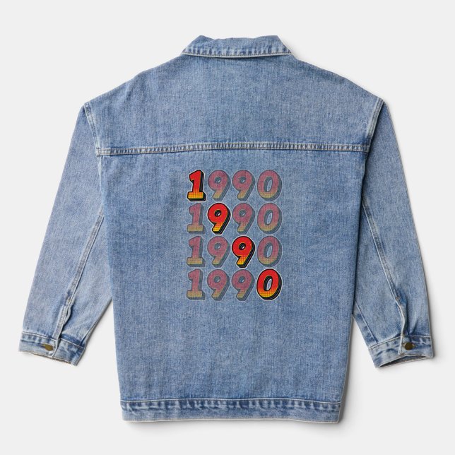 Chaqueta Vaquera Diseño retro de 1990 (Reverso )