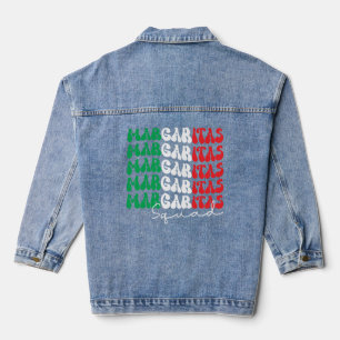 Chaqueta Vaquera Diseño Retro de Escuadrones de Margaritas