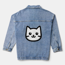 Chaqueta Vaquera Diseño simple de un gato