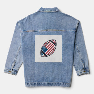 Chaqueta Vaquera Diseño vectorial vintage de fútbol americano patri