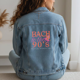 Chaqueta Vaquera Divertida Despedida de Soltera Retro Rosa y Naranj