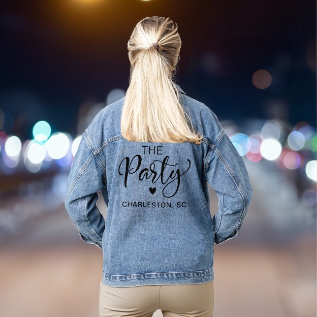 Chaqueta Vaquera Divertida Fiesta de Despedida de Soltera en Charle (Your bridesmaids & besties will love to be part of the bride squad bringing the party to your bach)