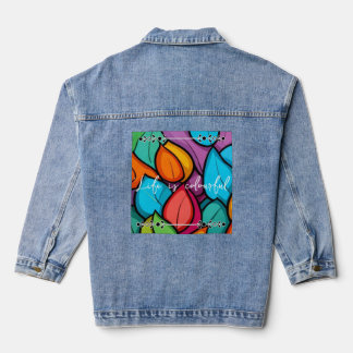 Chaqueta vaquera divertida y colorida
