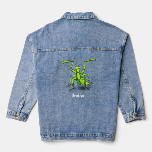 Chaqueta Vaquera Divertido ilustracion personalizado de mantis de o