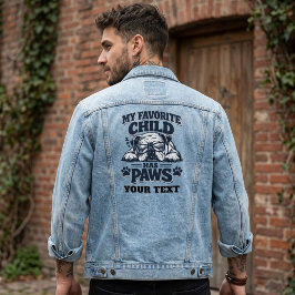 Chaqueta Vaquera Divertido Mi Hijo Favorito Tiene Patas Bulldog Per
