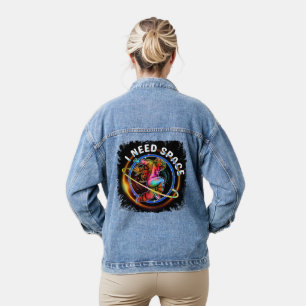 CHAQUETA VAQUERA DIVERTIDO NECESITO ESPACIO ASTRONAUTA GALAXIA