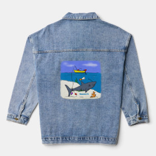 Chaqueta Vaquera Divertido tiburón durmiente y personalizado de pes