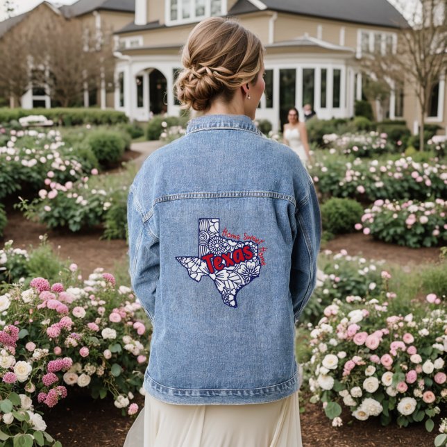 Chaqueta Vaquera Doodles de Texas Floral (Reverso Boda)