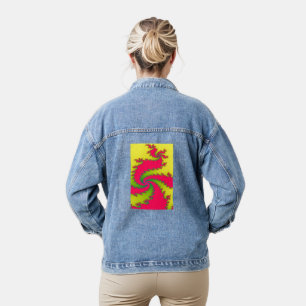 Chaqueta Vaquera Dragón de Año Nuevo chino fractal