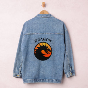 Chaqueta Vaquera Dragon Design Denim Jacket