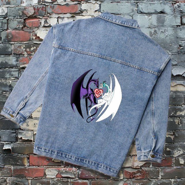 Chaqueta Vaquera Dragones Amor Corazón Azul (Subido por el creador)