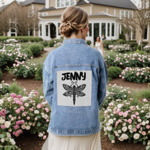 Chaqueta Vaquera DRAGONFLY ART PERSONALIZADO Denim Jean Jacket