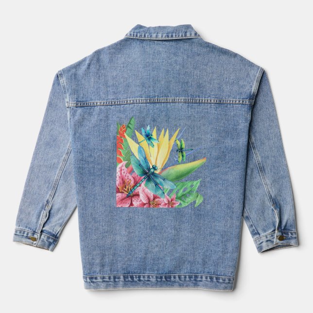 Chaqueta vaquera Dragonfly Botanical Paradise (Reverso )