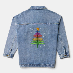Chaqueta Vaquera Dragonfly Christmas Tree Shirt Inspire Lover Xmas