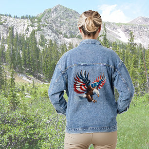 Chaqueta Vaquera Eagle Bald de la bandera de los Estados Unidos